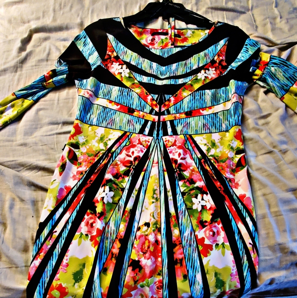 Ivanka Trump long sleeve floral dress